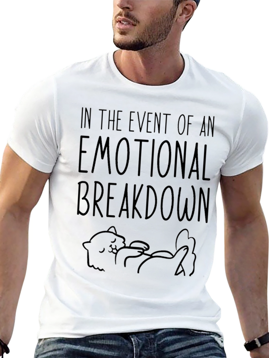 Emotional Breakdown Funny Cat T-Shirt
