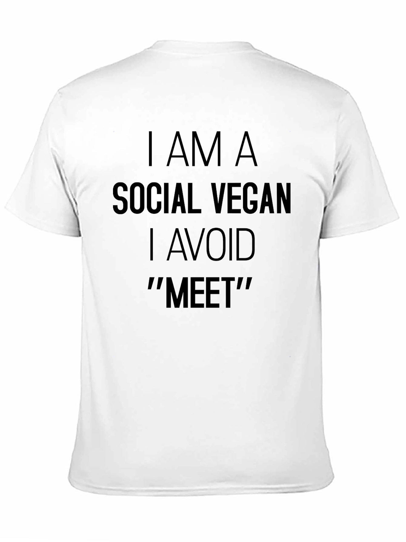Social Vegan Humor T-Shirt Avoid Meet Funny Tee