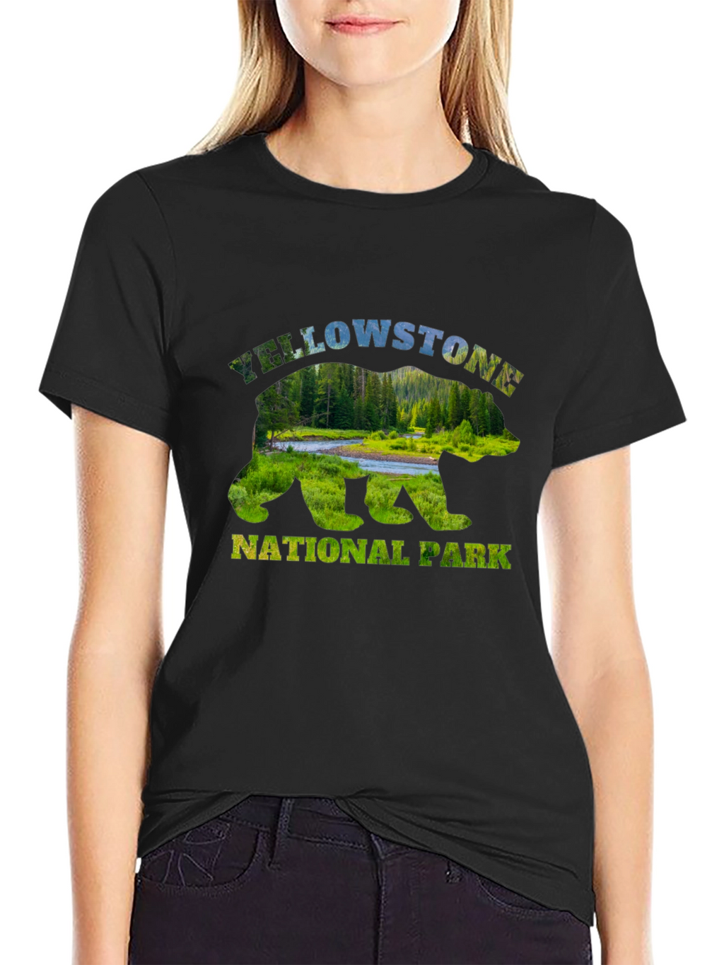 Yellowstone National Park Bear Graphic T-Shirt