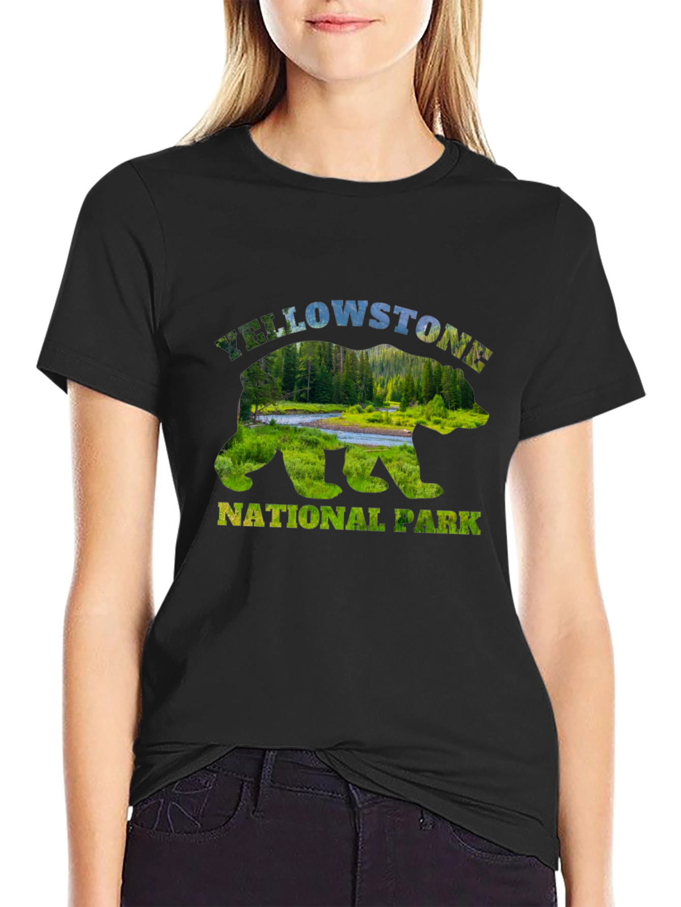 Yellowstone National Park Bear Graphic T-Shirt