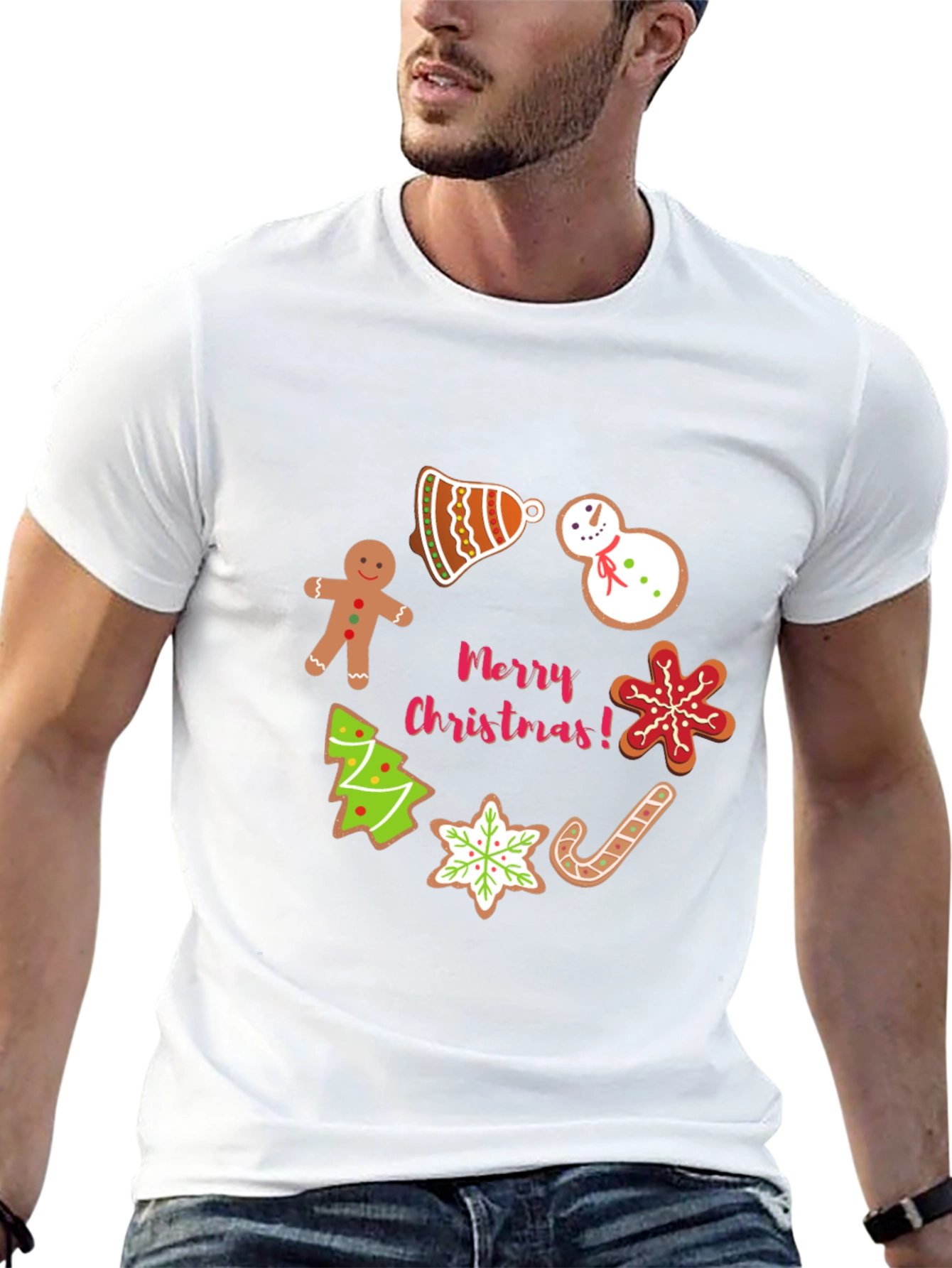 Christmas Cookie Black T-Shirt