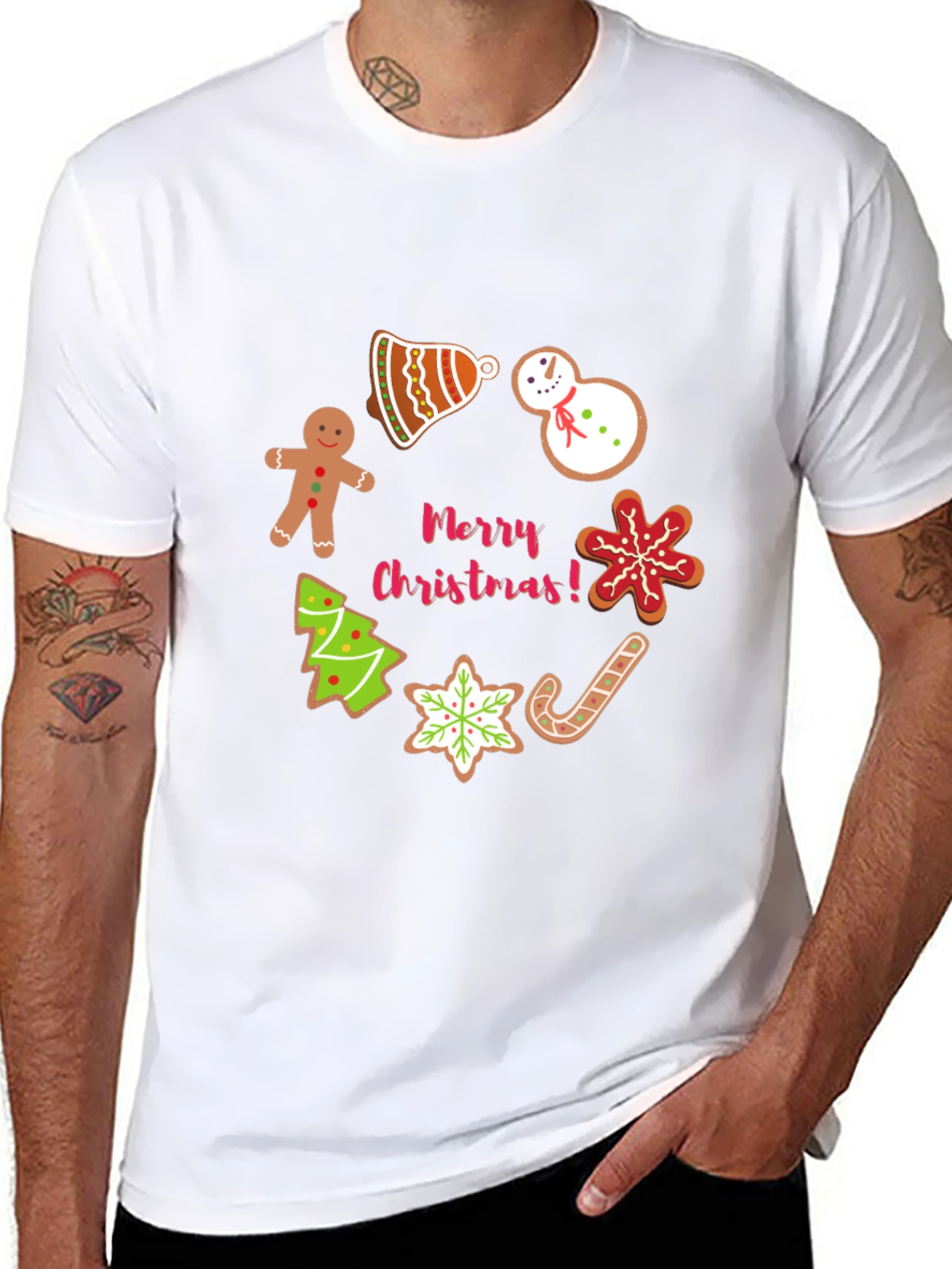 Christmas Cookie Black T-Shirt