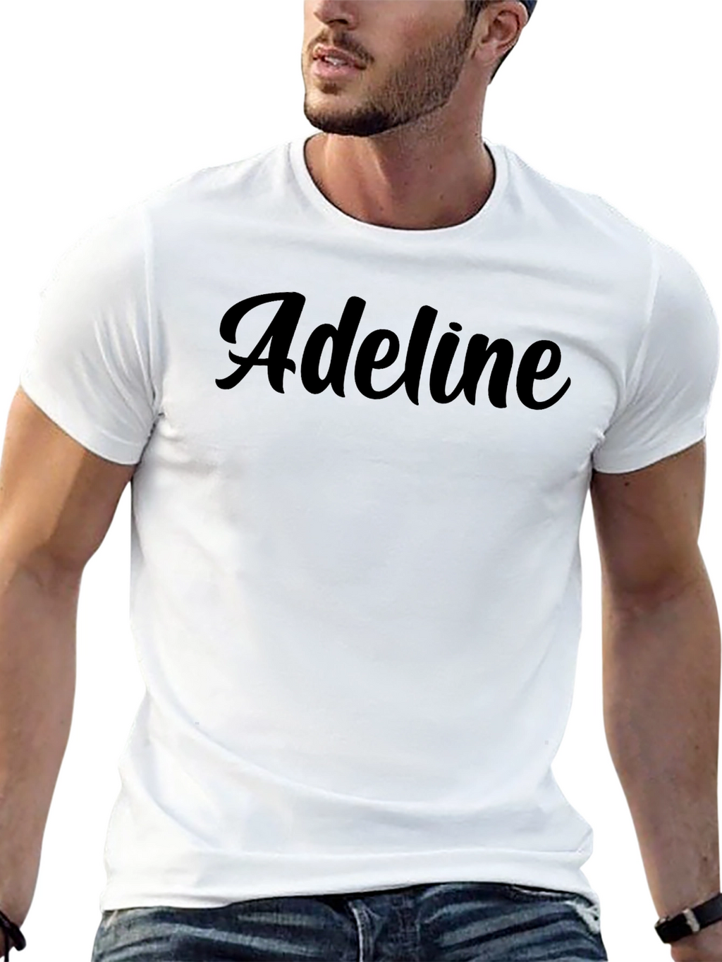 Adeline Black T-Shirt - Stylish Name Tee