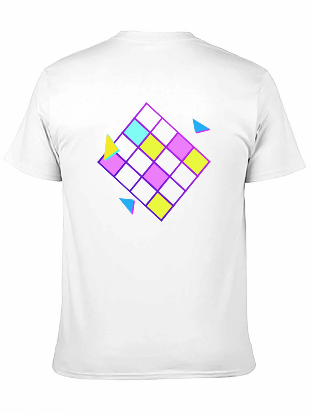 Retro Geometric Pattern Black T-Shirt