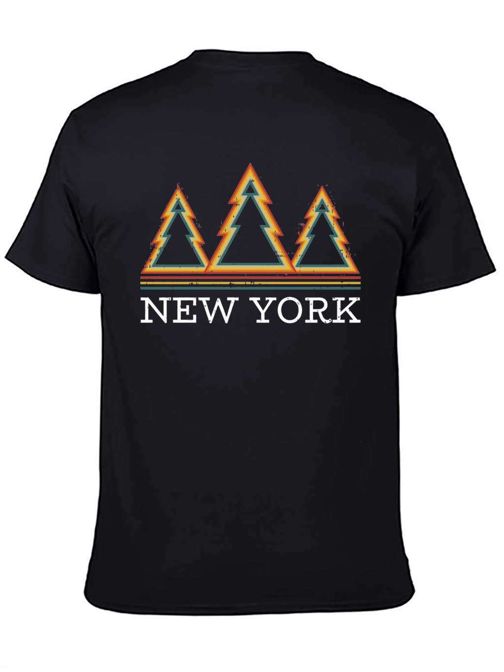 Retro New York Pine Tree Graphic T-Shirt