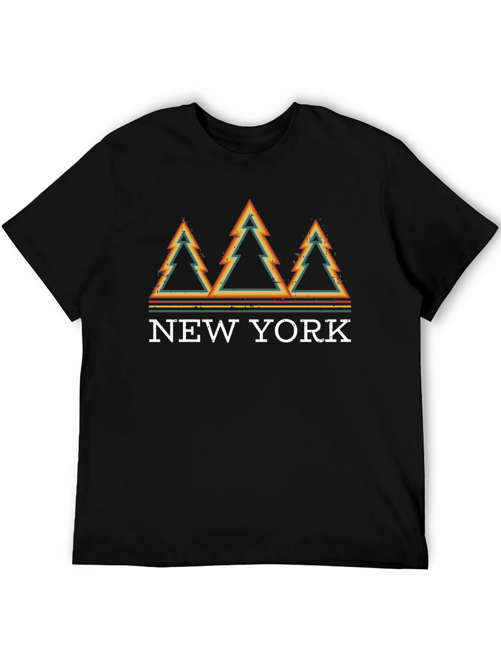 Retro New York Pine Tree Graphic T-Shirt