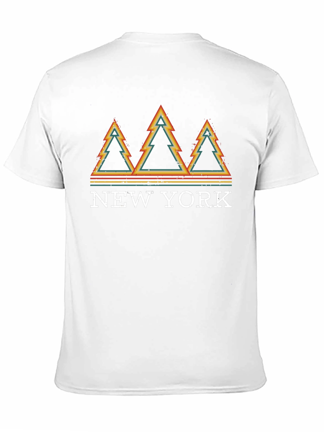 Retro New York Pine Tree Graphic T-Shirt