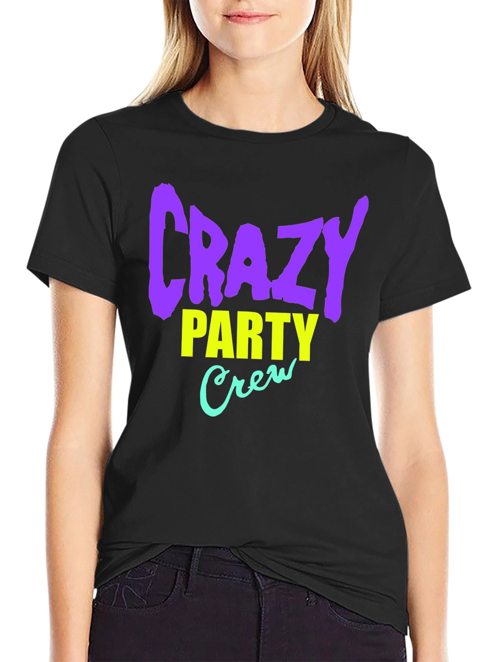 Crazy Party Crew Graphic T-Shirt