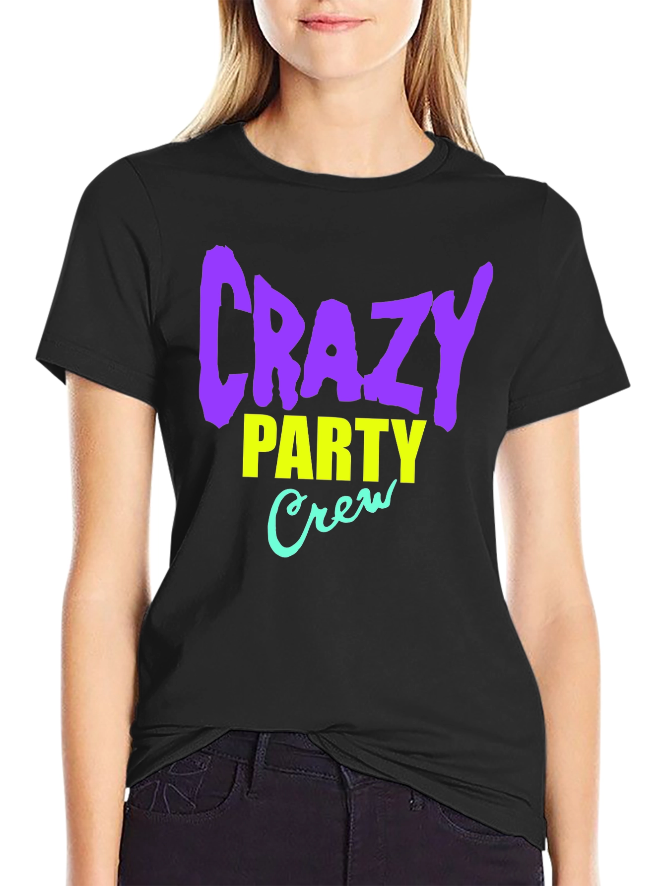 Crazy Party Crew Graphic T-Shirt
