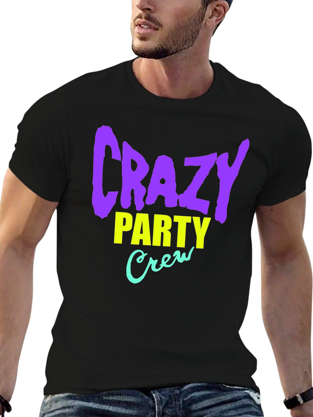 Crazy Party Crew Graphic T-Shirt