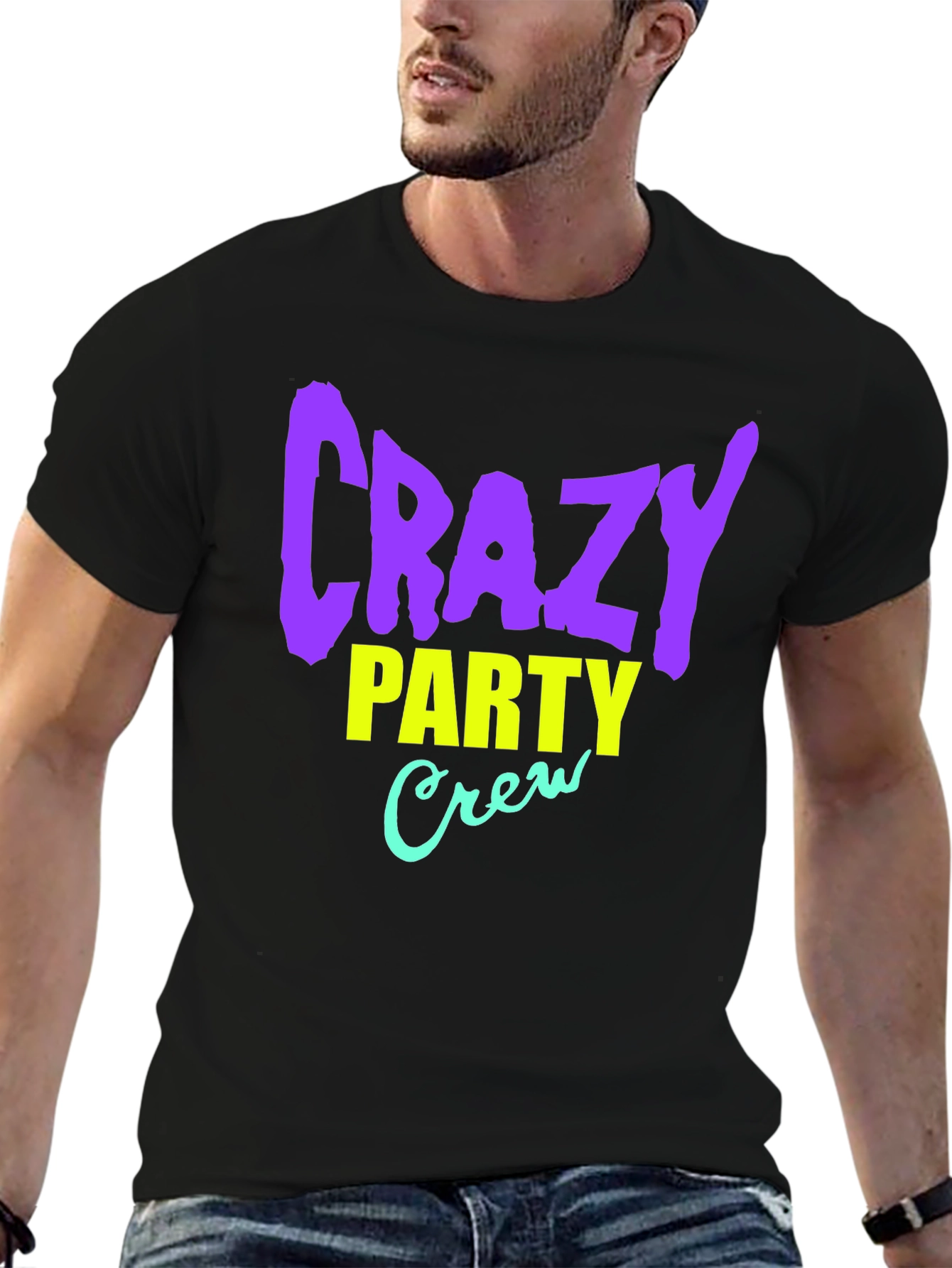 Crazy Party Crew Graphic T-Shirt