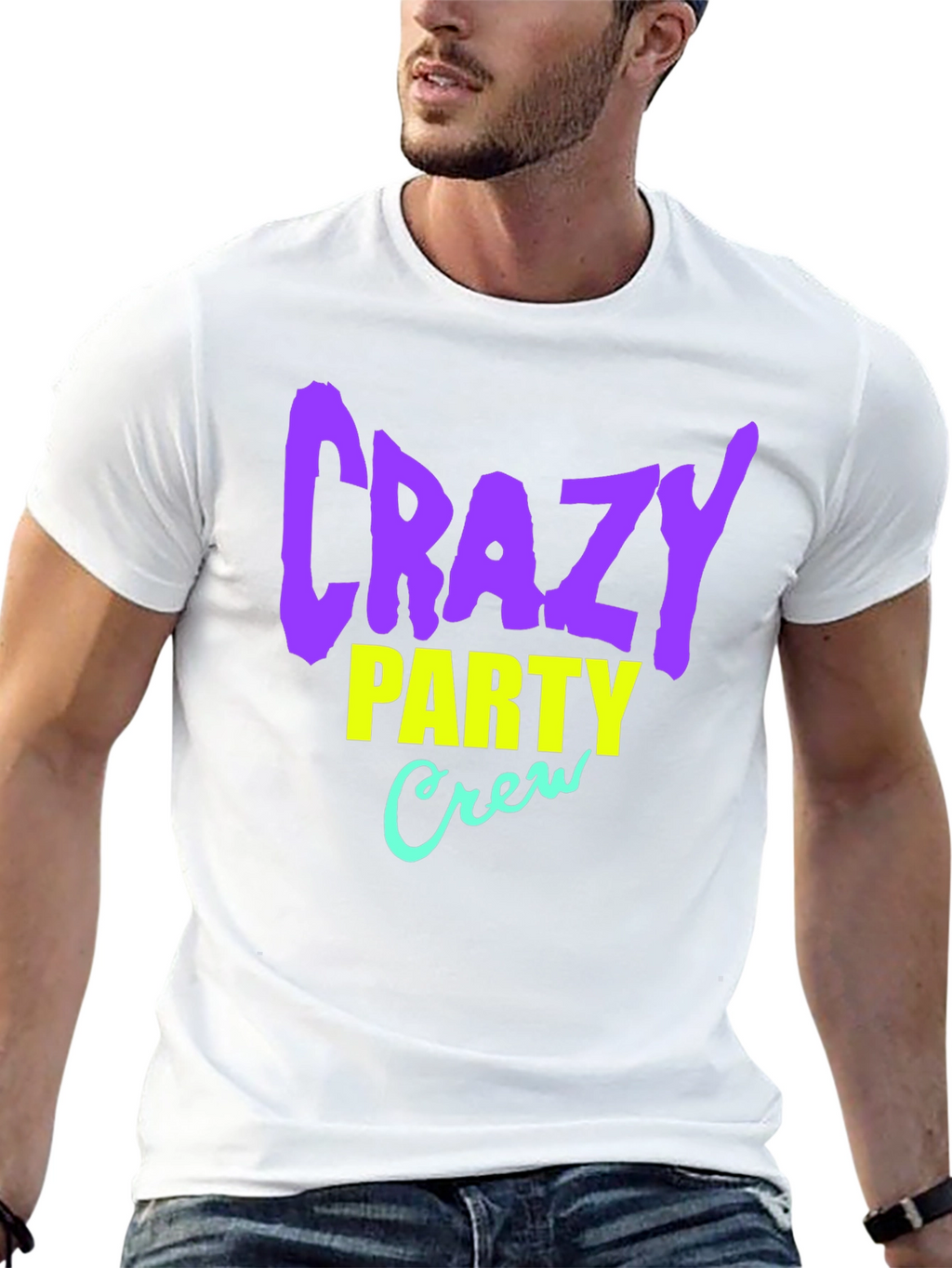 Crazy Party Crew Graphic T-Shirt