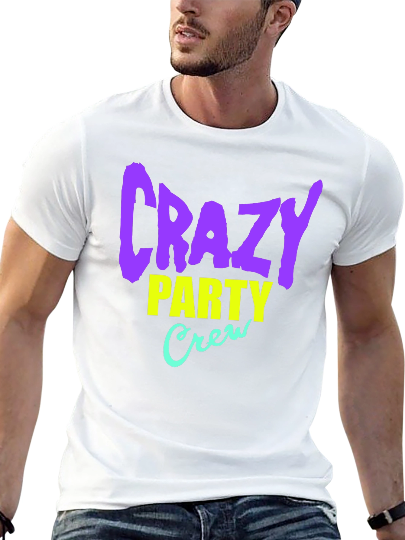 Crazy Party Crew Graphic T-Shirt