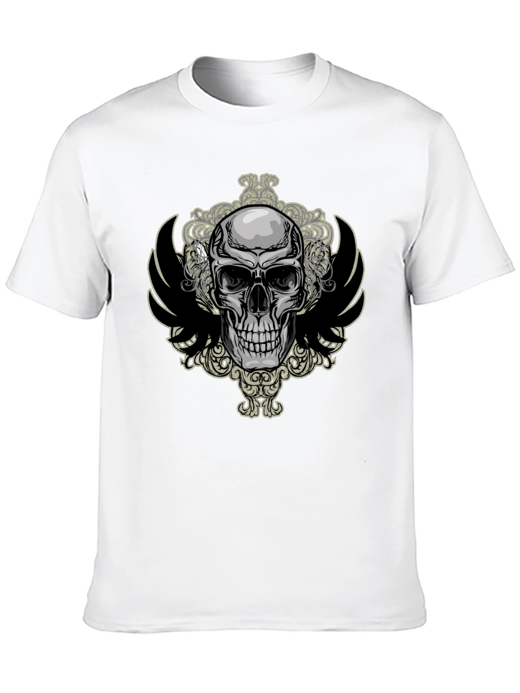 Skull & Wings Graphic Tee - Mens Black T-Shirt