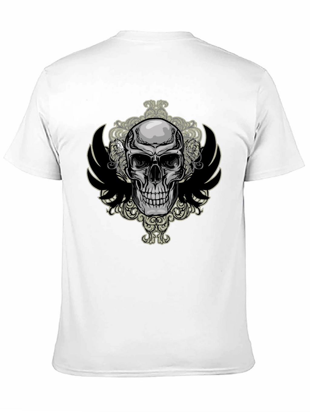 Skull & Wings Graphic Tee - Mens Black T-Shirt