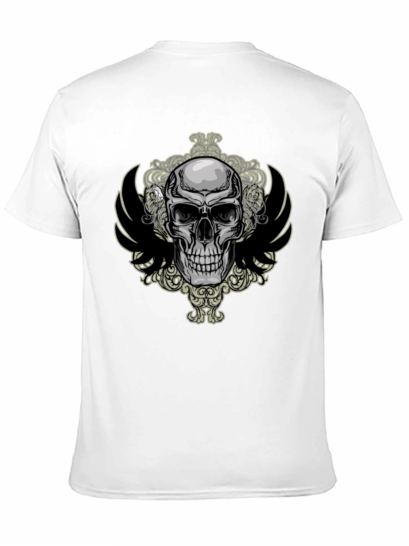 Skull & Wings Graphic Tee - Mens Black T-Shirt