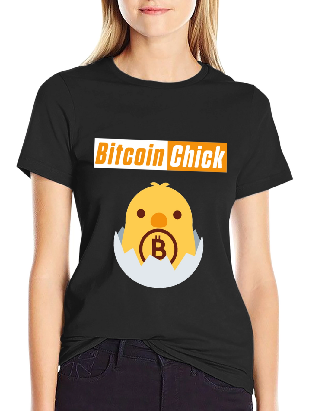 Bitcoin Chick T-Shirt - Crypto Humor