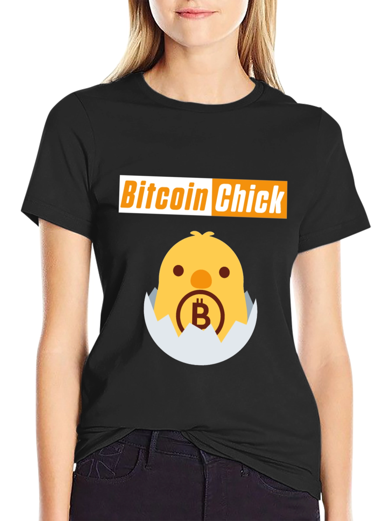 Bitcoin Chick T-Shirt - Crypto Humor
