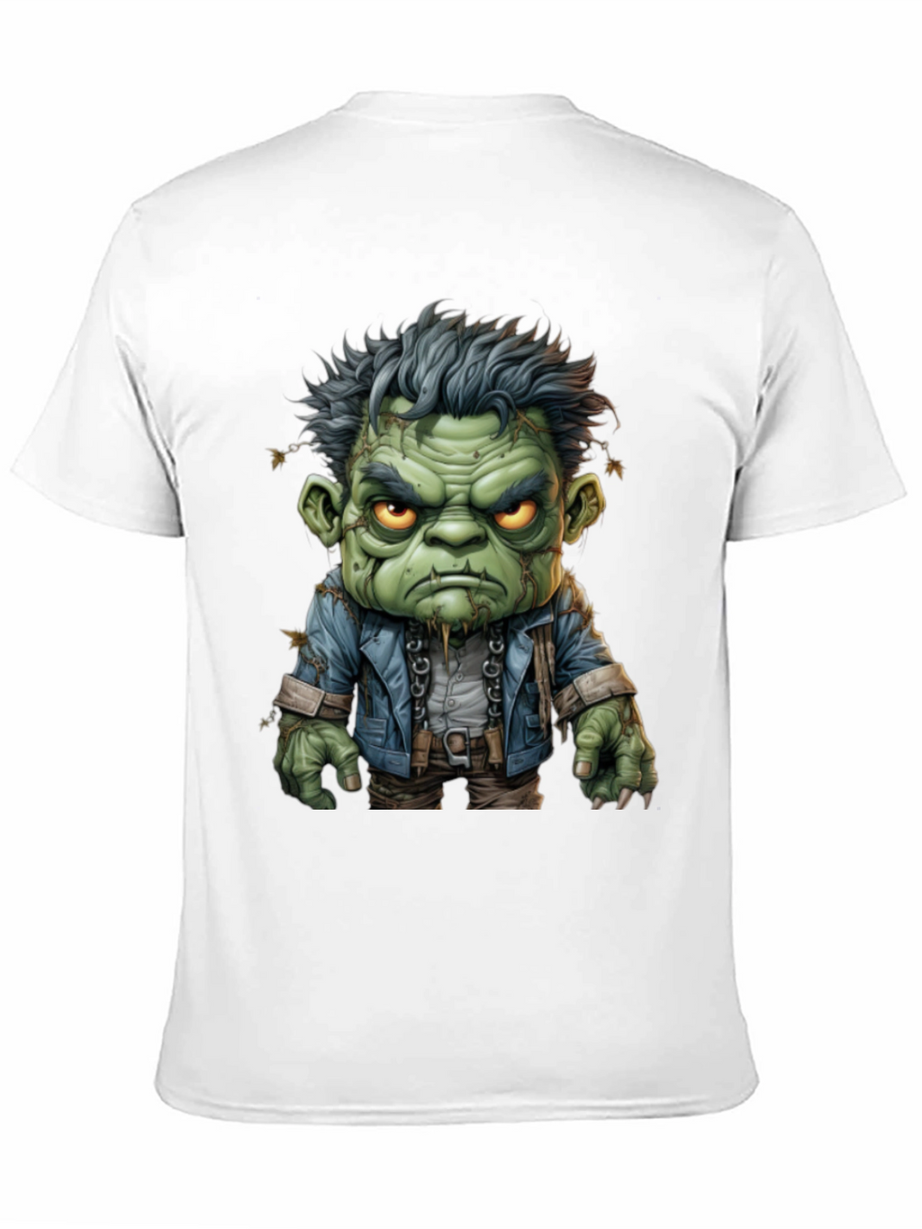 Frankenstein Graphic Tee - Mens Black Cotton T-Shirt
