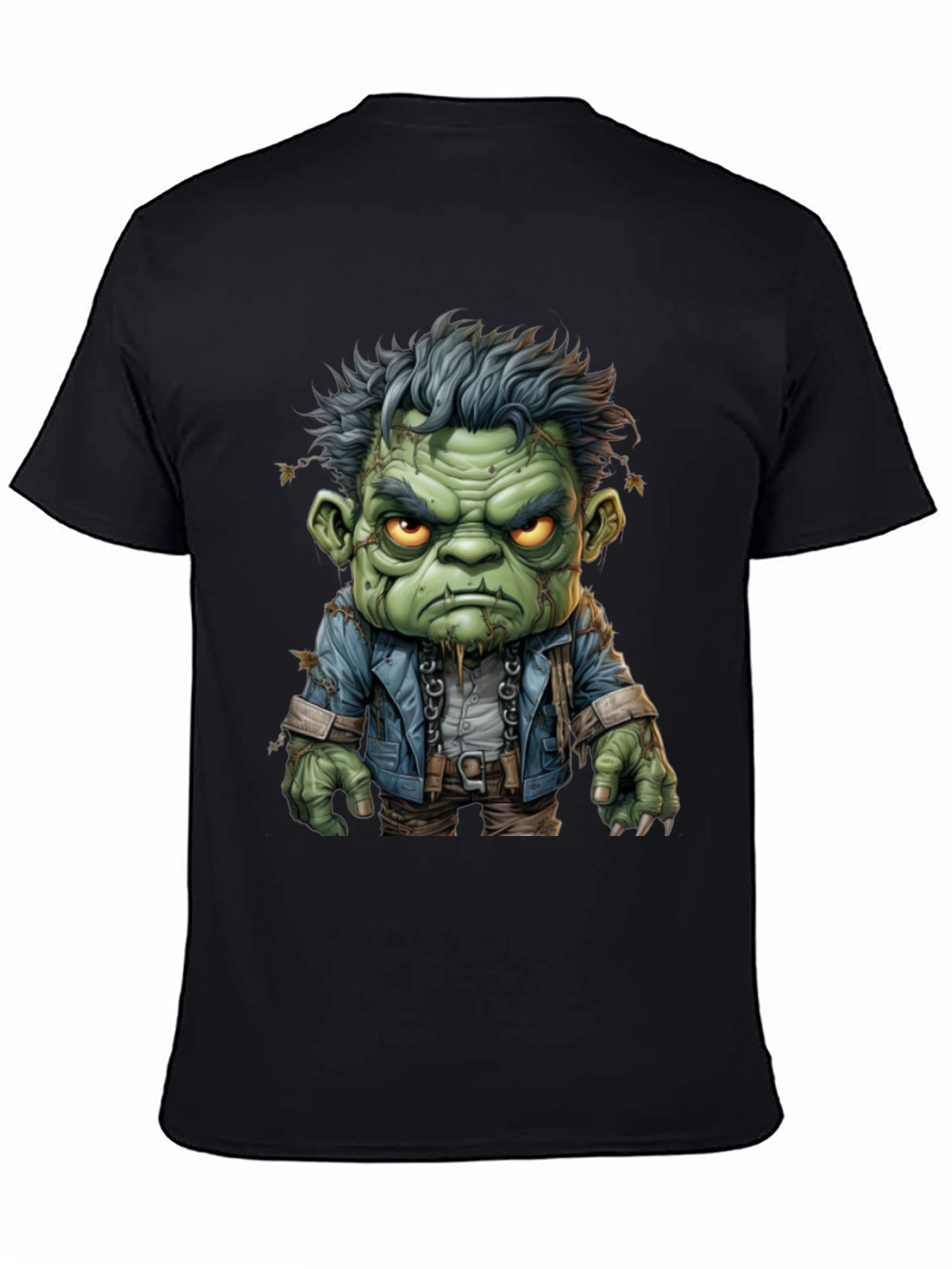 Frankenstein Graphic Tee - Mens Black Cotton T-Shirt