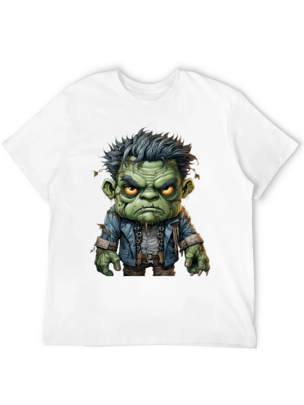 Frankenstein Graphic Tee - Mens Black Cotton T-Shirt