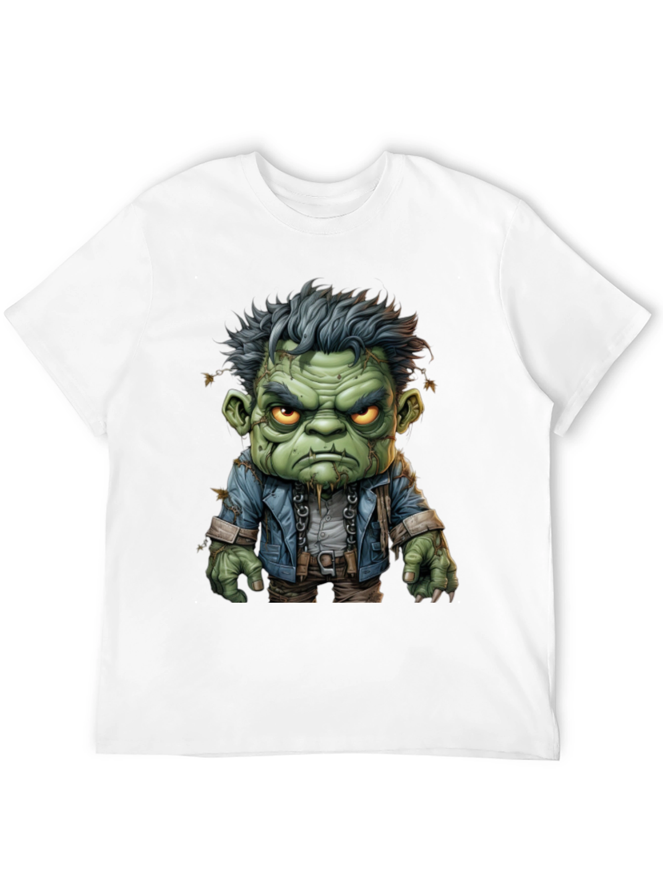 Frankenstein Graphic Tee - Mens Black Cotton T-Shirt
