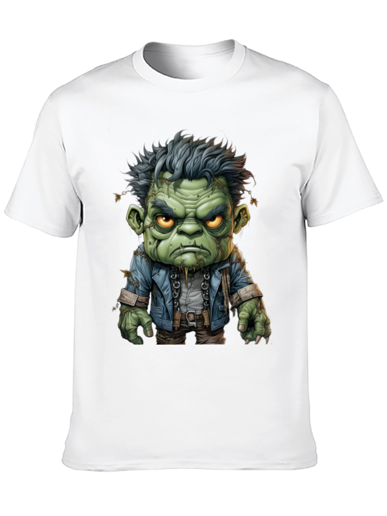 Frankenstein Graphic Tee - Mens Black Cotton T-Shirt