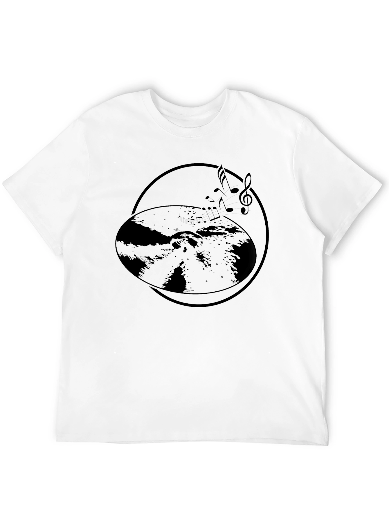 Vinyl Record Music Notes Graphic Tee