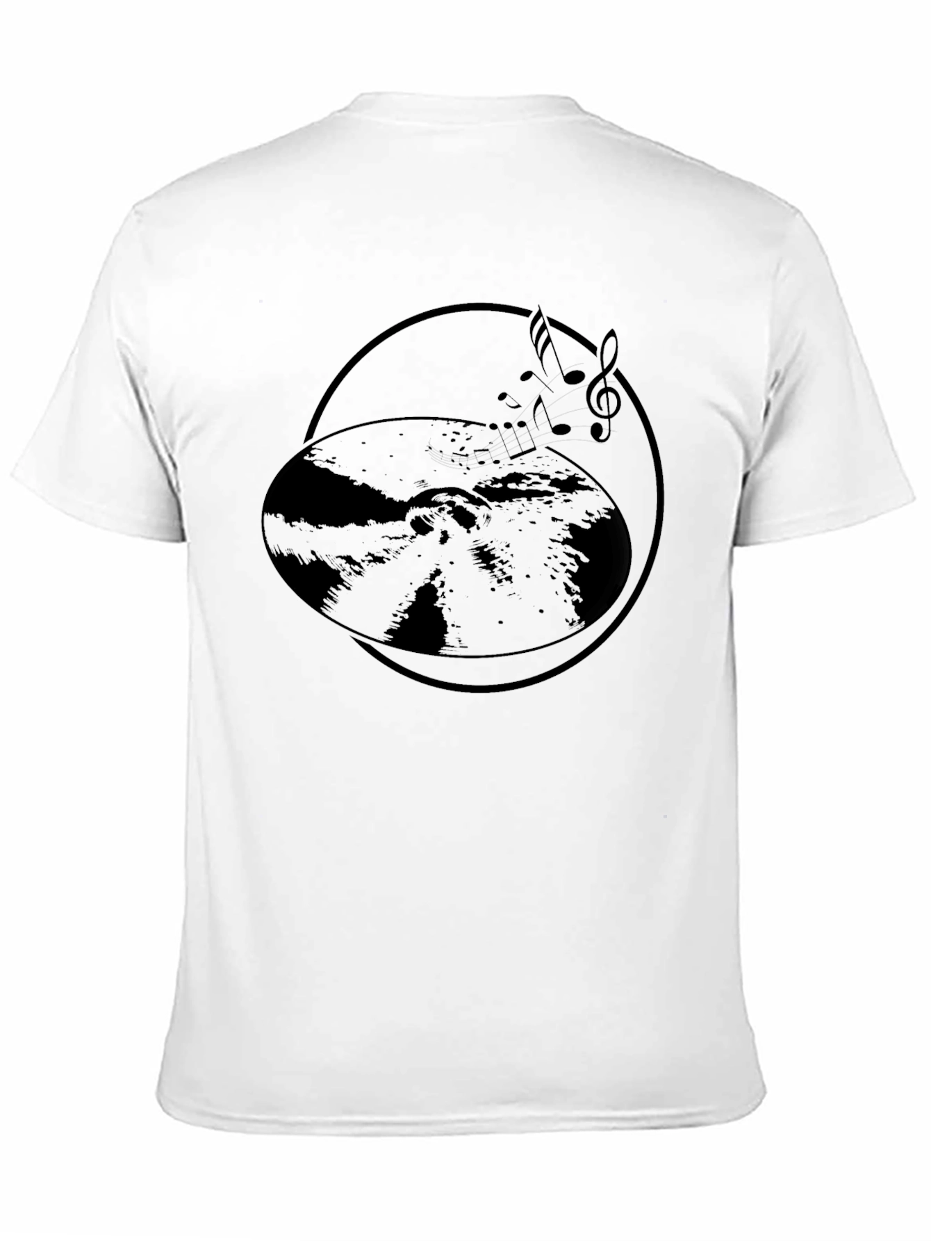 Vinyl Record Music Notes Graphic Tee