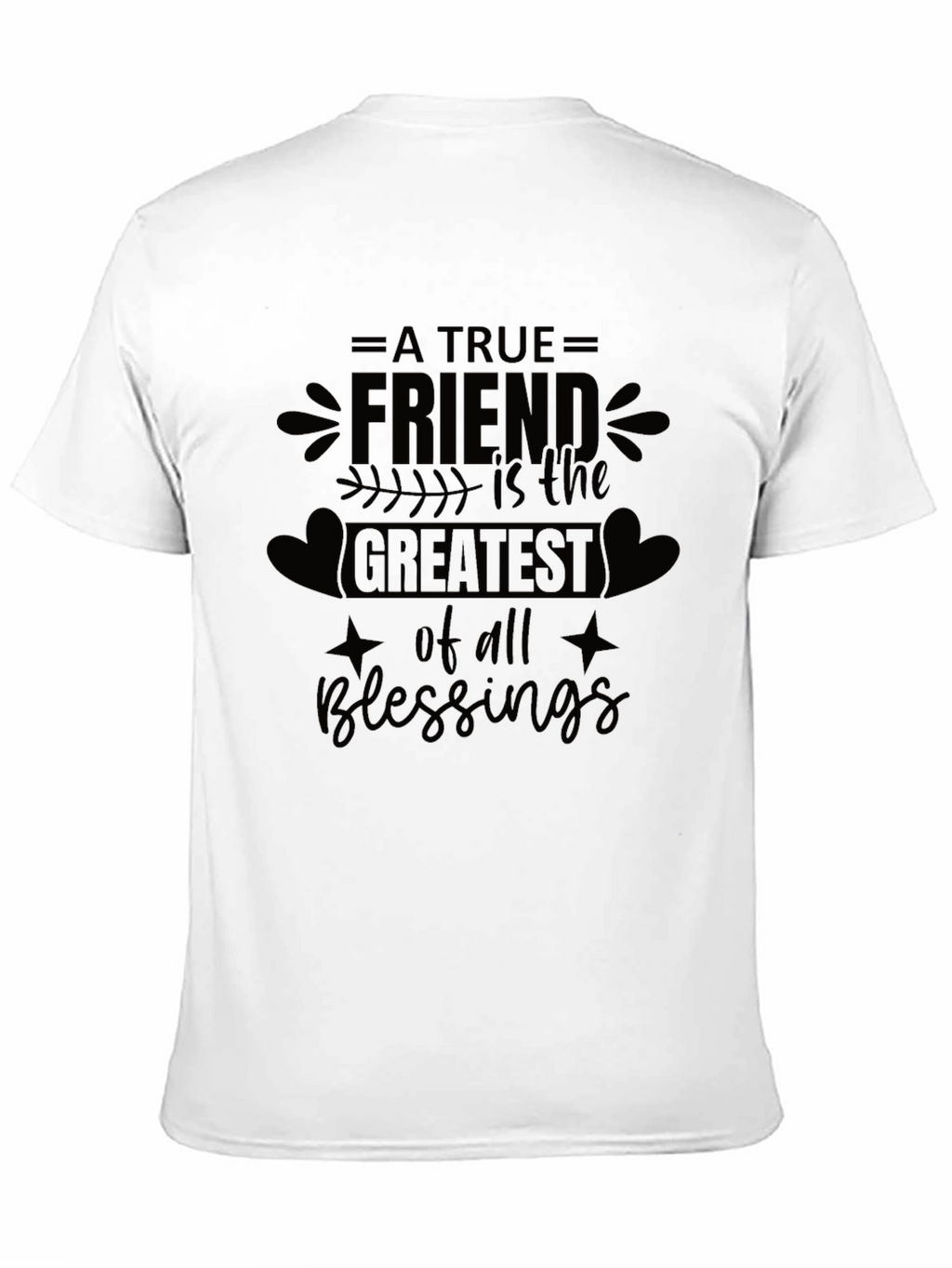 A True Friend Blessings Graphic Tee - Black