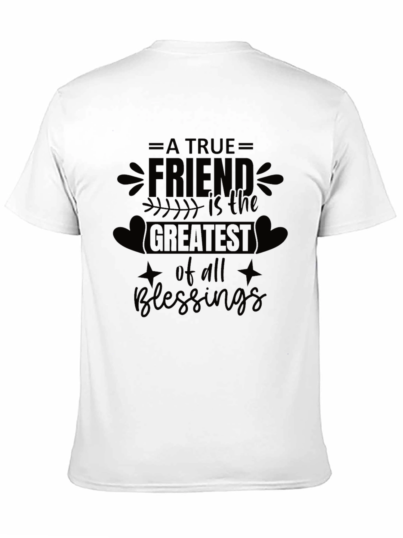 A True Friend Blessings Graphic Tee - Black