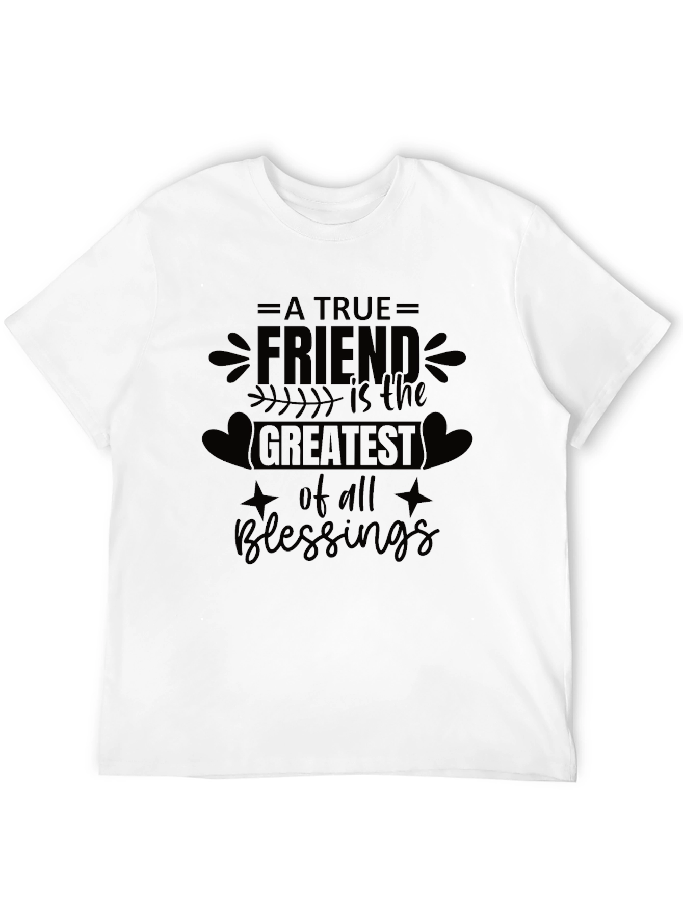 A True Friend Blessings Graphic Tee - Black