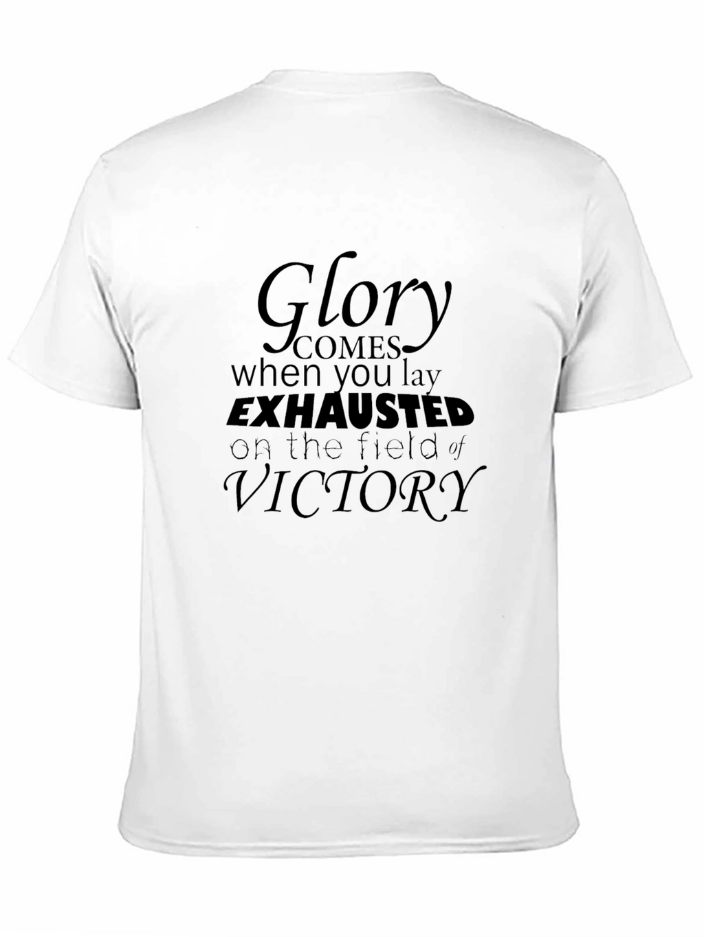 Glory Exhausted Victory Tee - Black Cotton