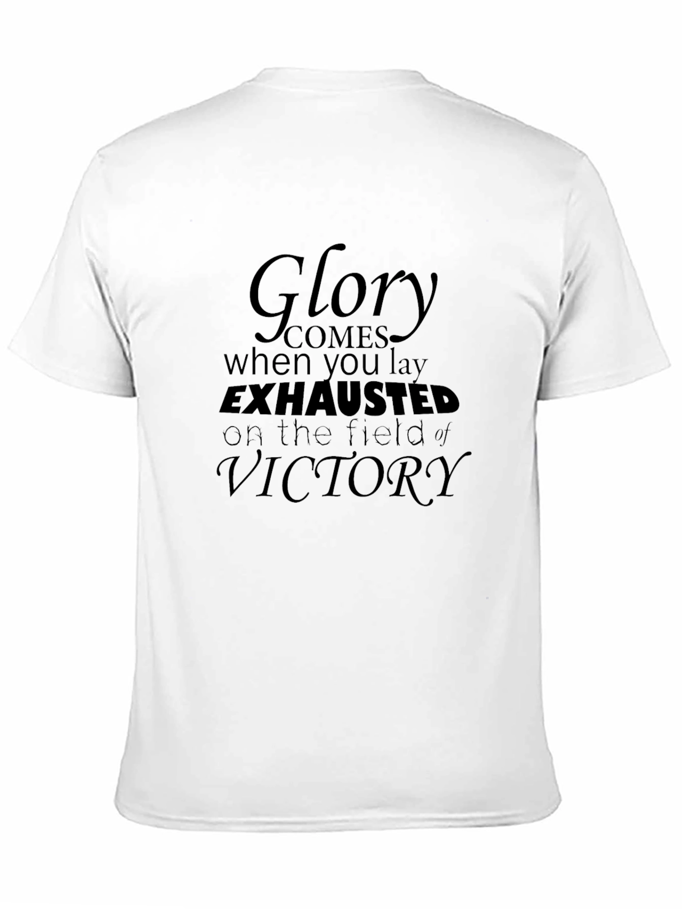 Glory Exhausted Victory Tee - Black Cotton