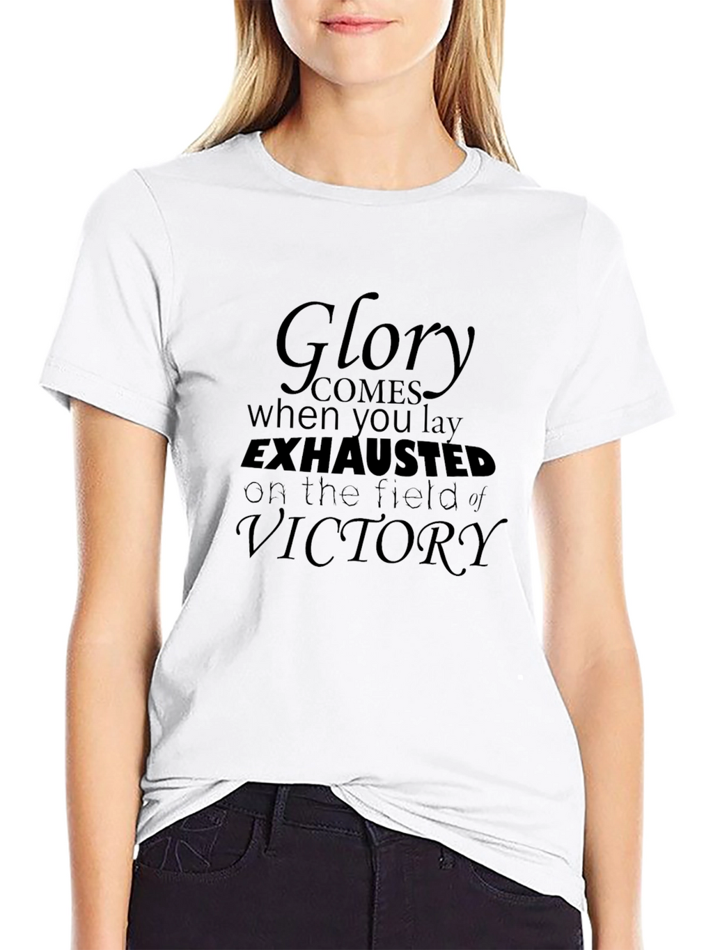 Glory Exhausted Victory Tee - Black Cotton