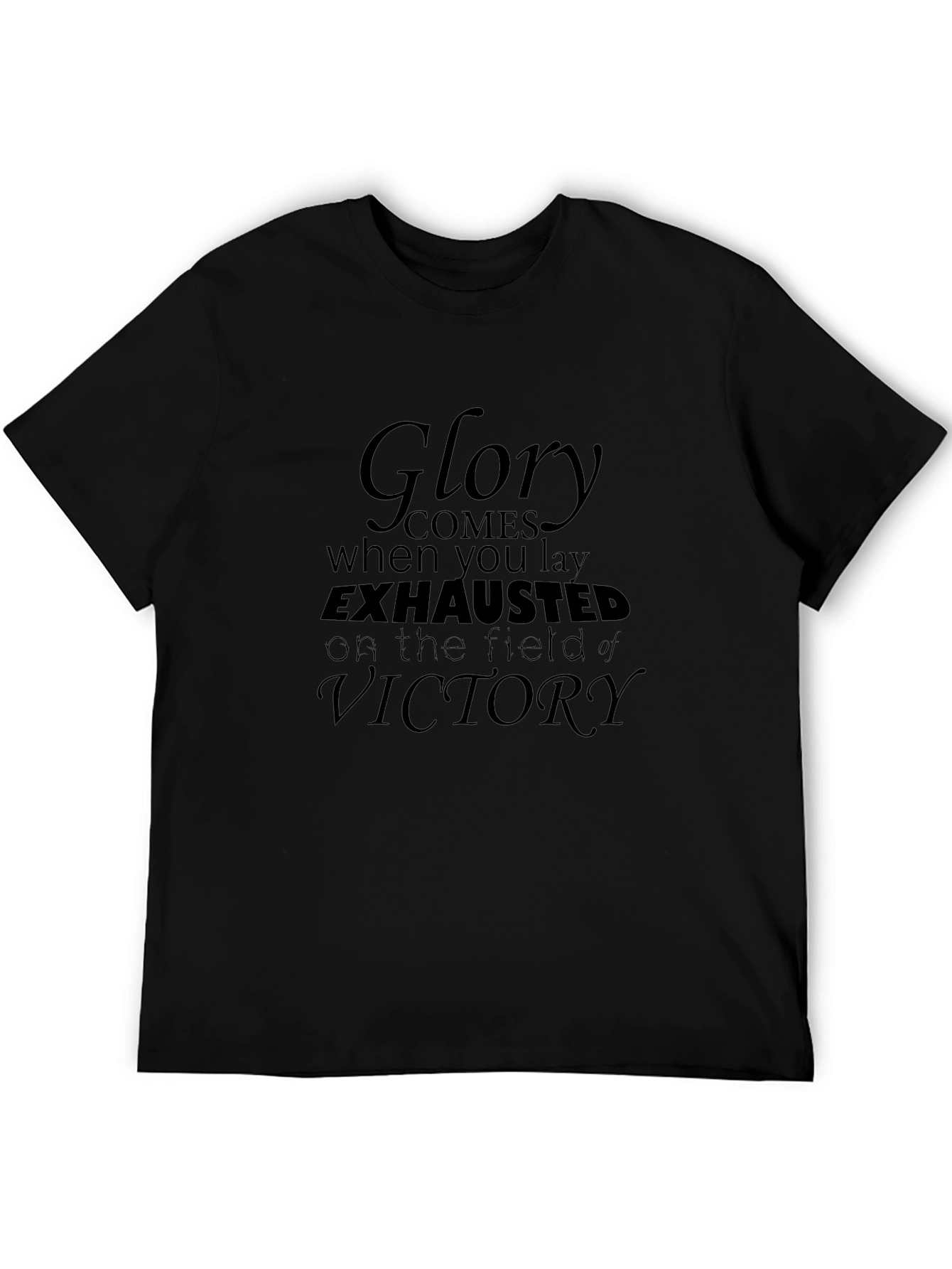 Glory Exhausted Victory Tee - Black Cotton