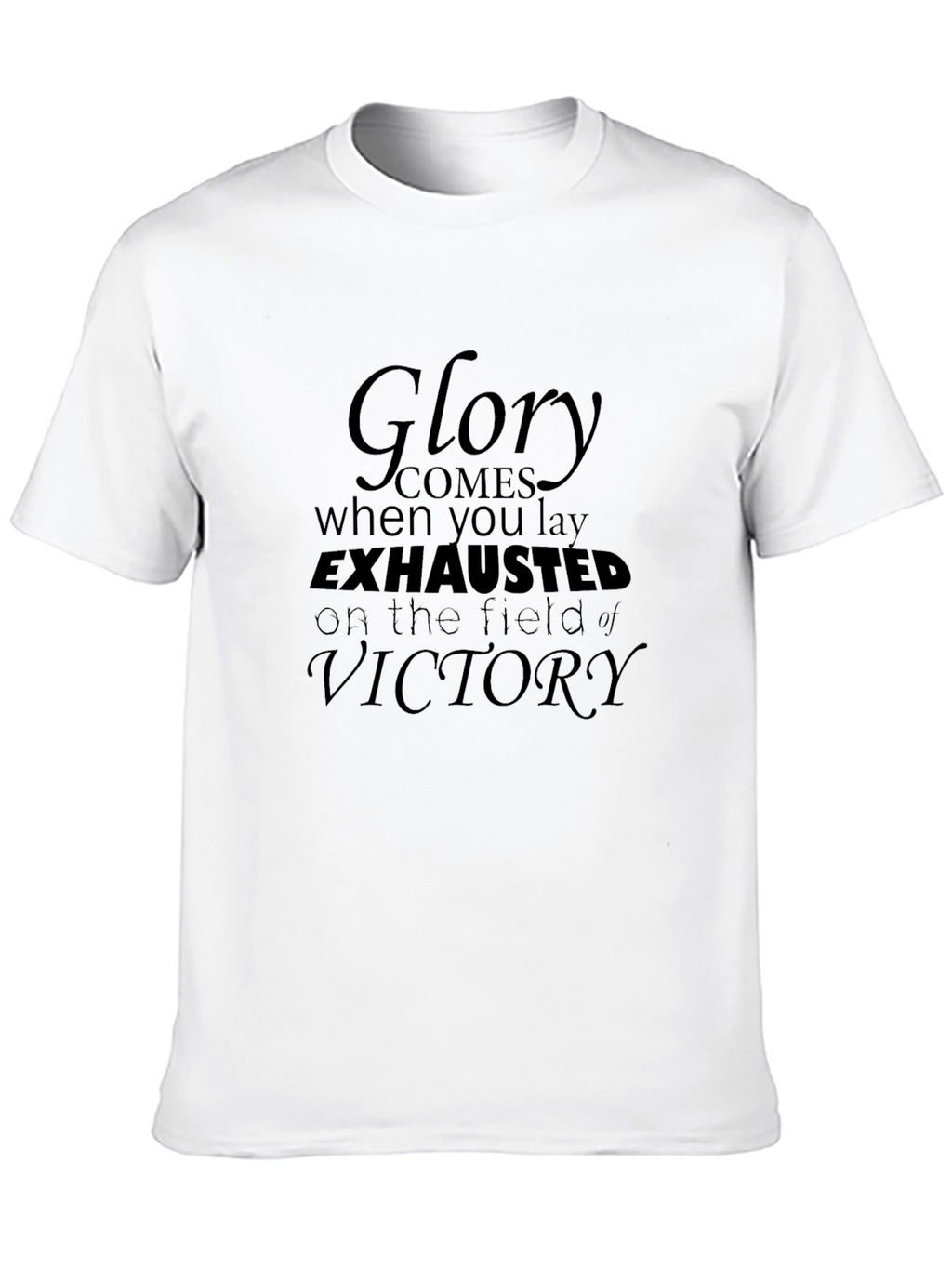 Glory Exhausted Victory Tee - Black Cotton