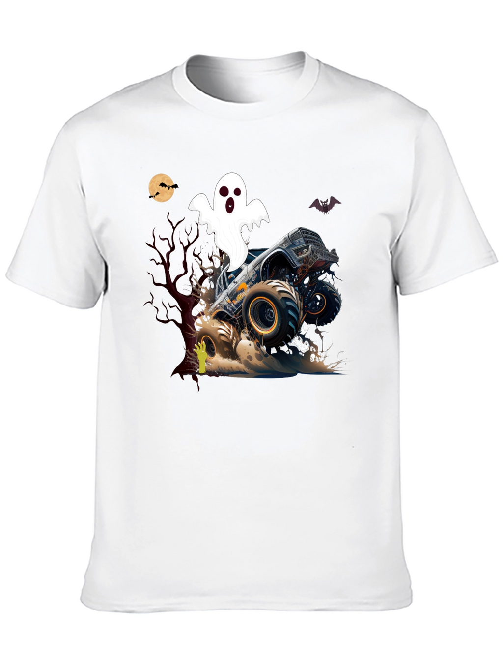 Monster Truck Ghost Halloween T-Shirt