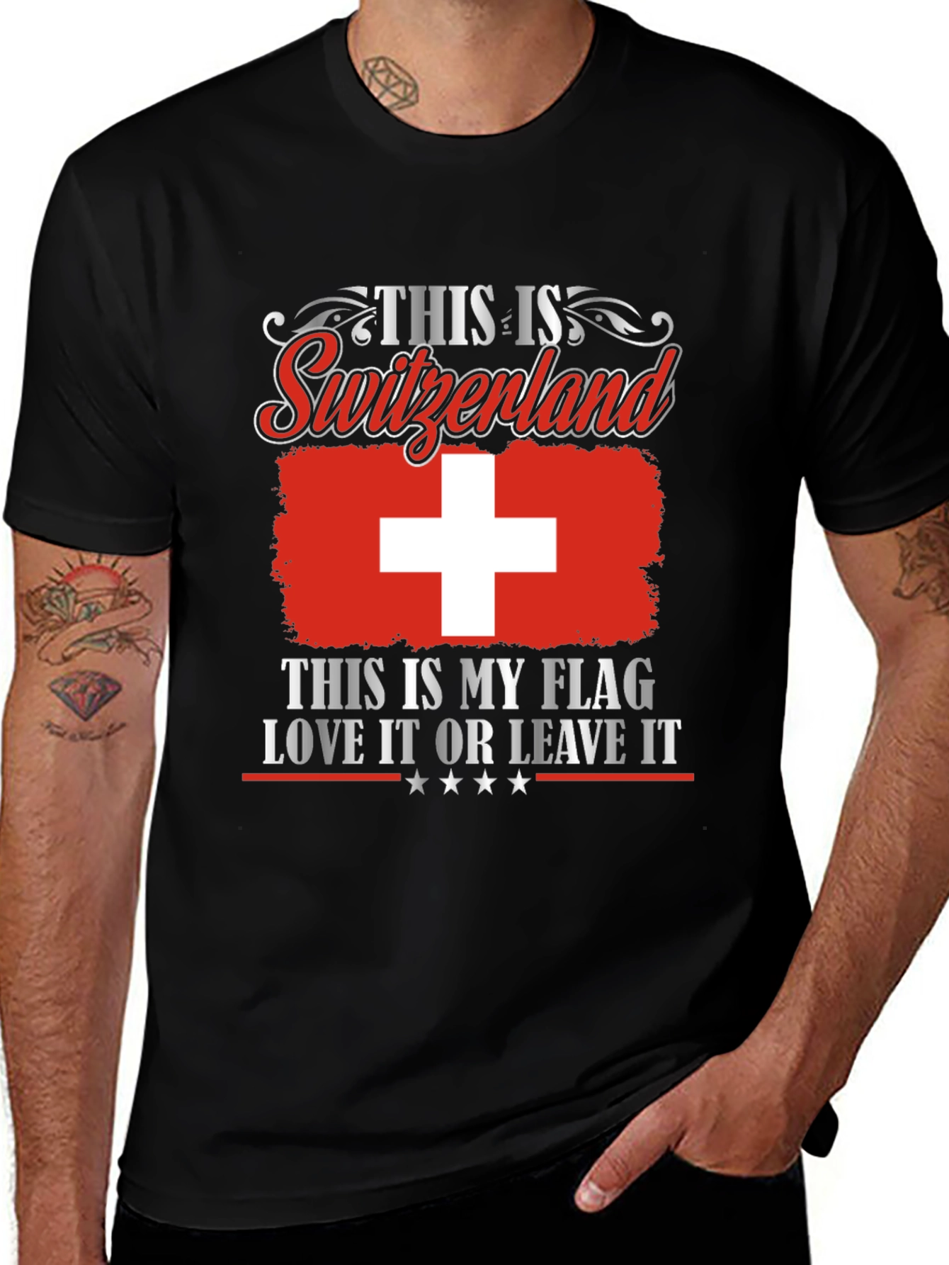 Switzerland Flag T-Shirt - Love It or Leave It Tee