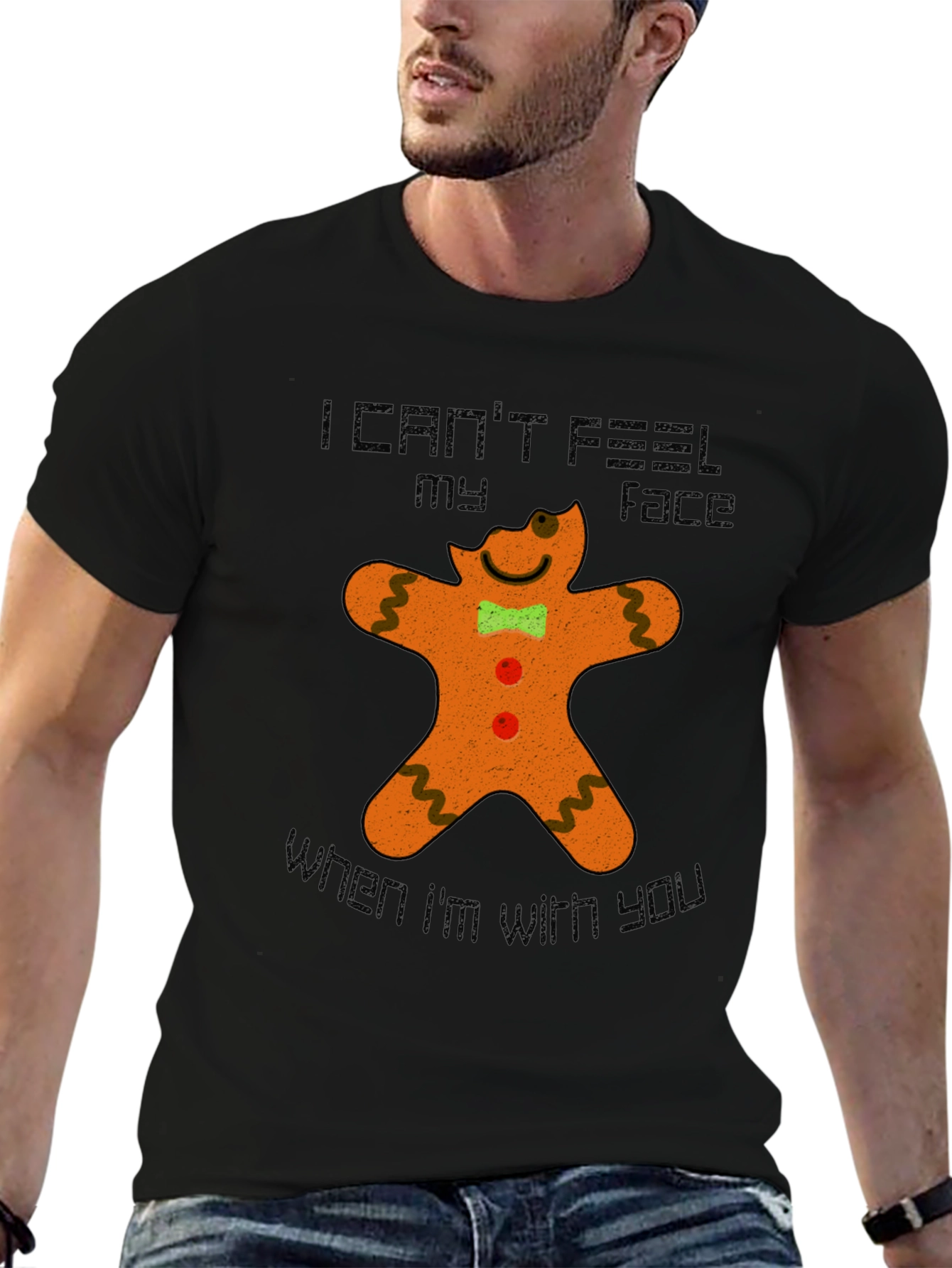 Gingerbread Man Funny Graphic T-Shirt
