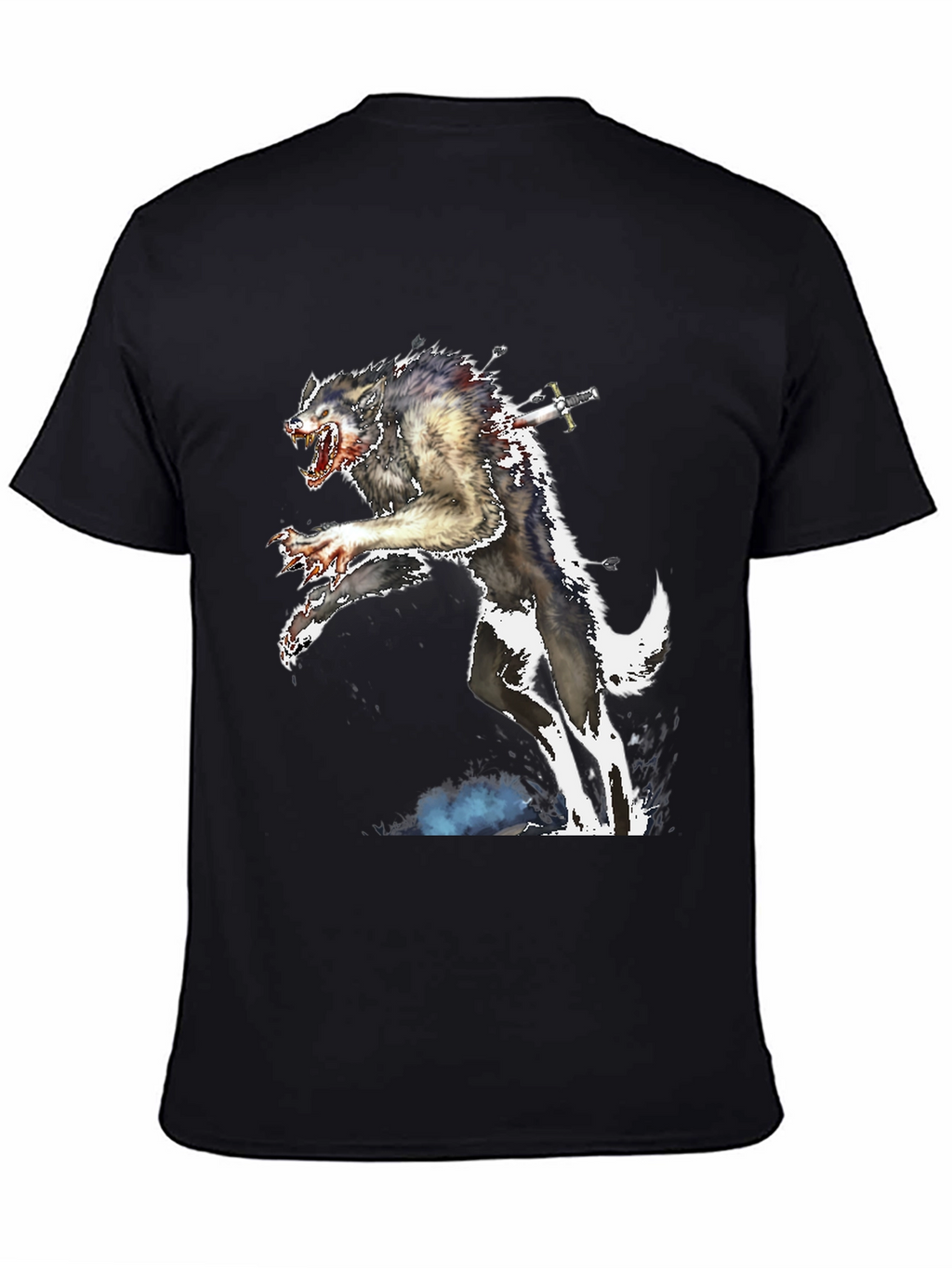 Werewolf Sword T-Shirt - Creature Design Tee
