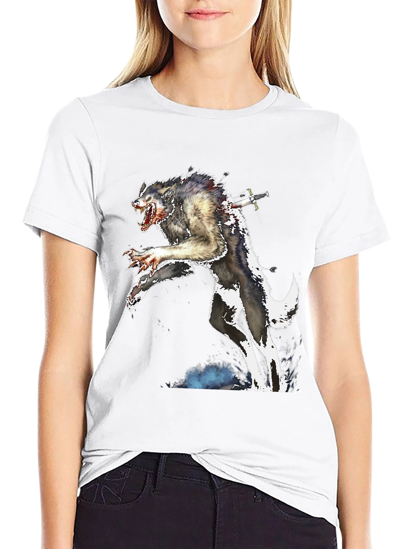 Werewolf Sword T-Shirt - Creature Design Tee