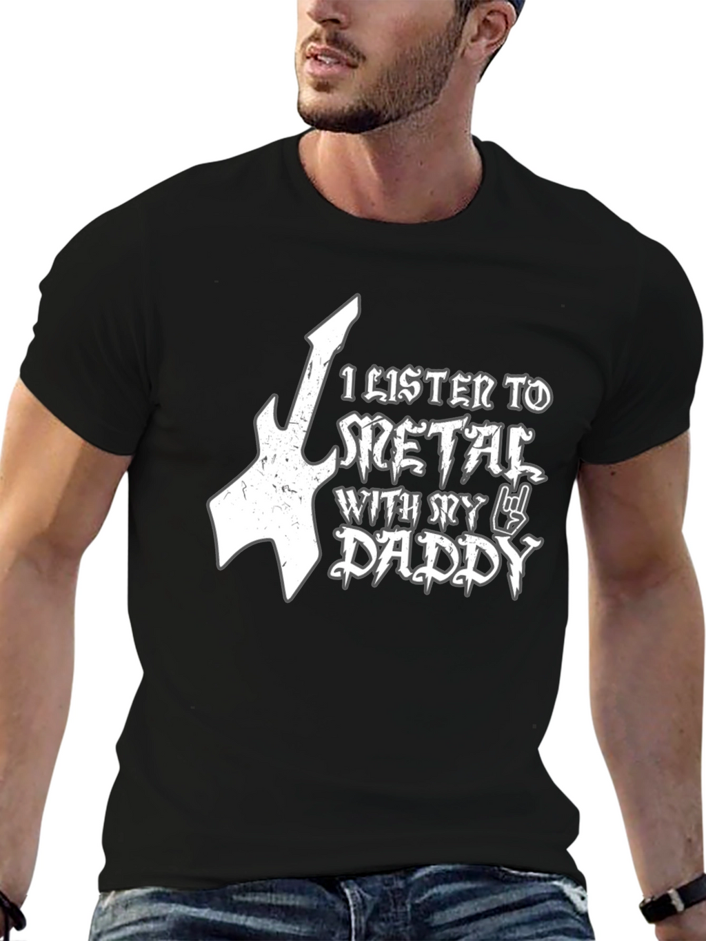 Metal Daddy T-Shirt - Black Cotton Tee