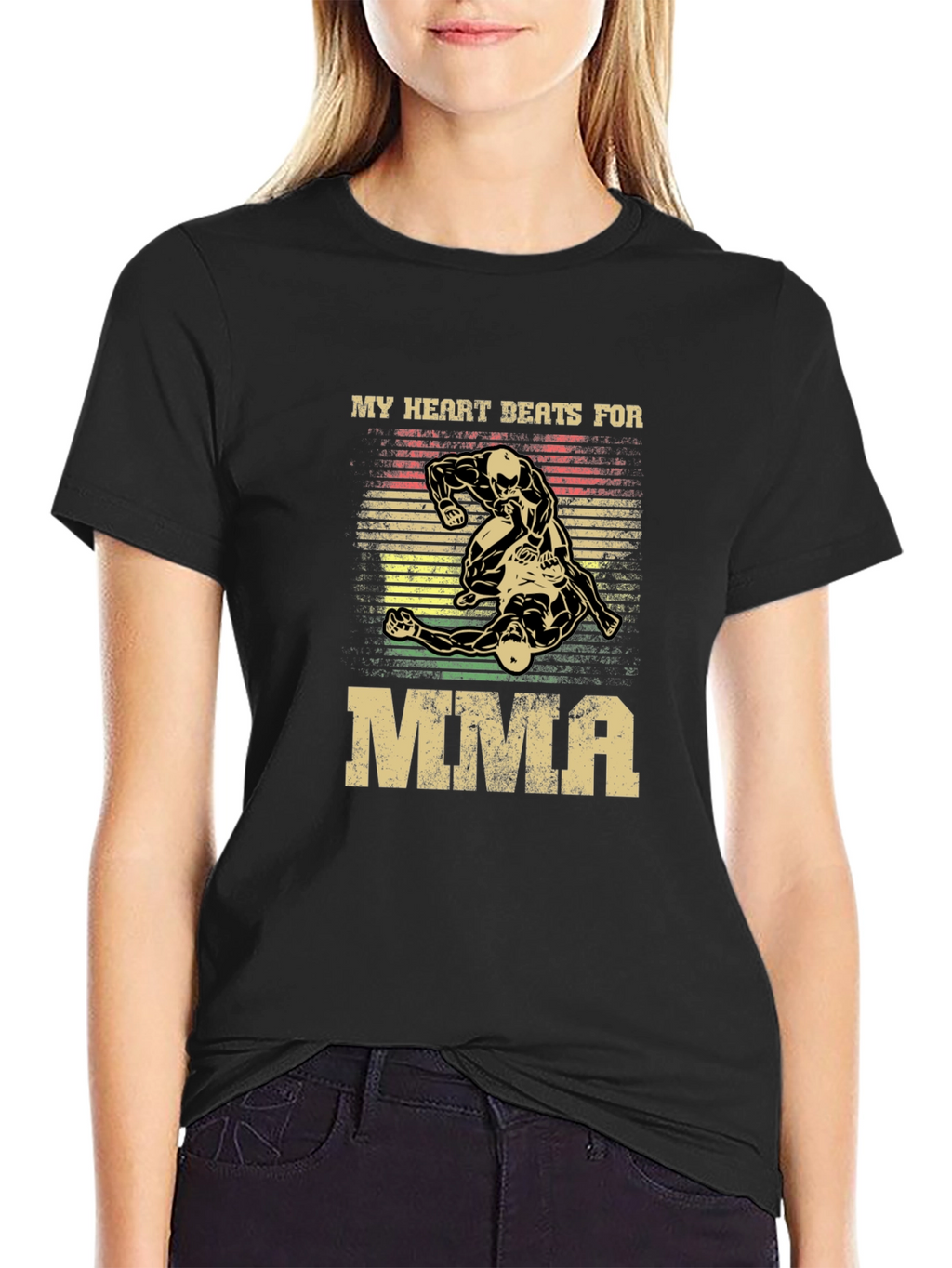 MMA Heartbeat T-Shirt - Mixed Martial Arts Fan Apparel