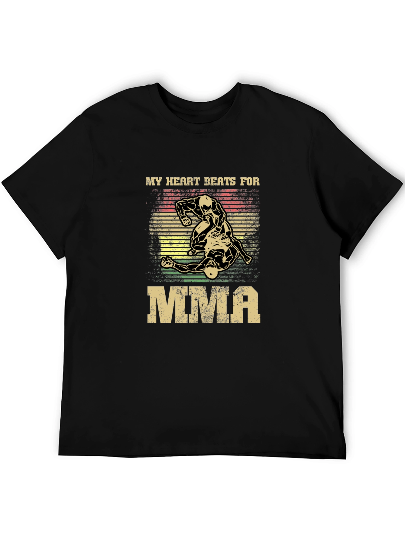 MMA Heartbeat T-Shirt - Mixed Martial Arts Fan Apparel
