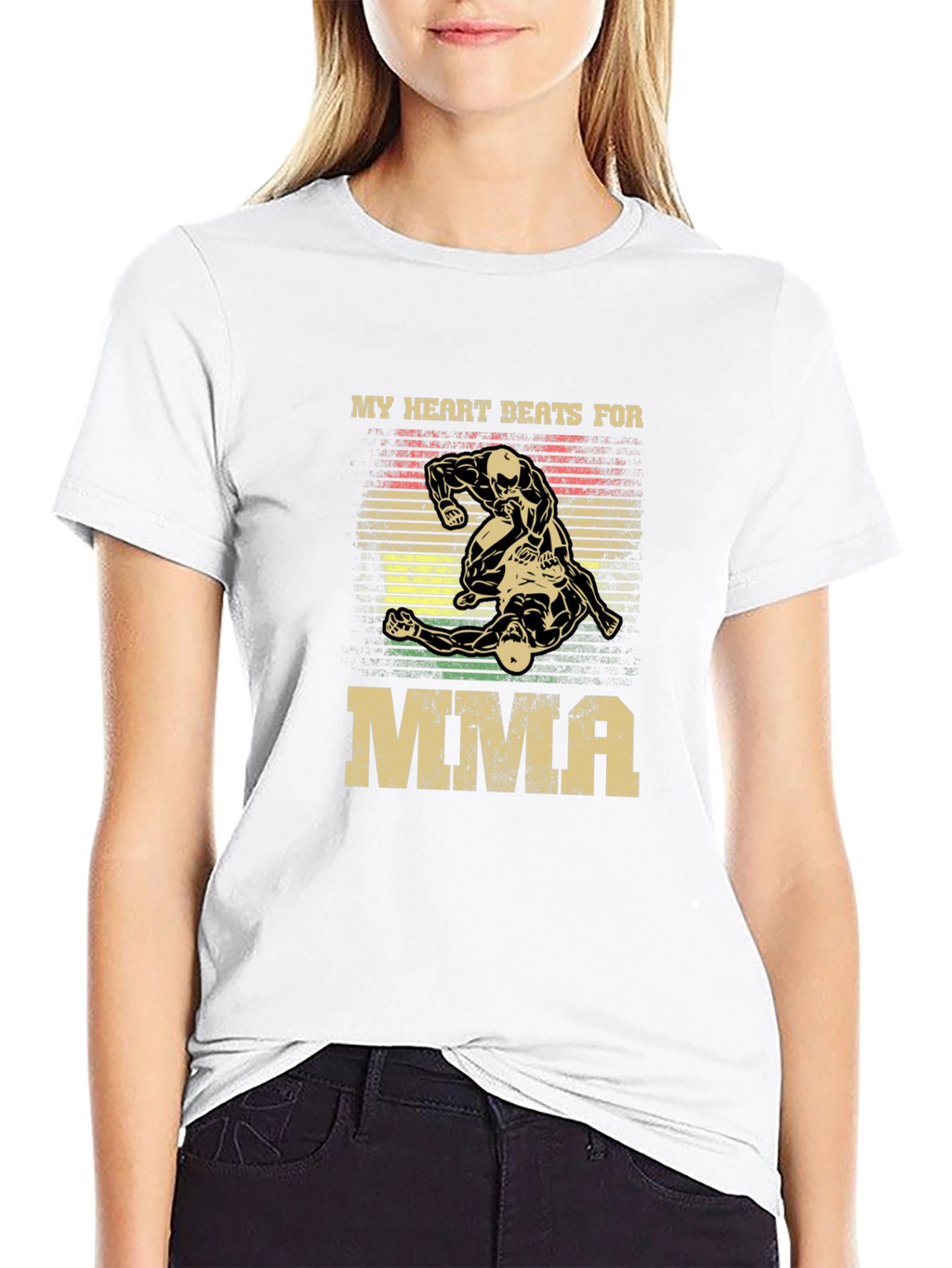 MMA Heartbeat T-Shirt - Mixed Martial Arts Fan Apparel