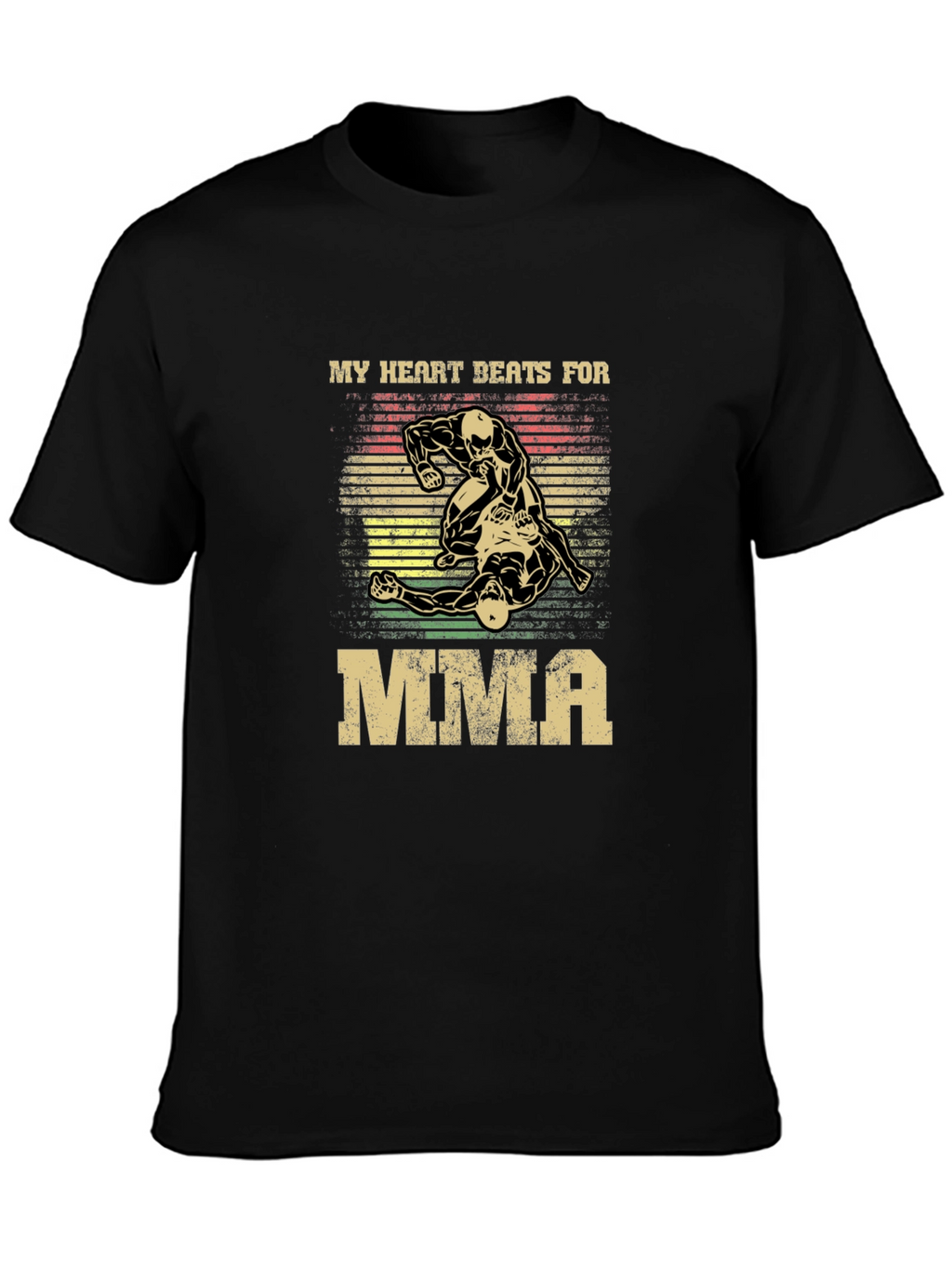 MMA Heartbeat T-Shirt - Mixed Martial Arts Fan Apparel