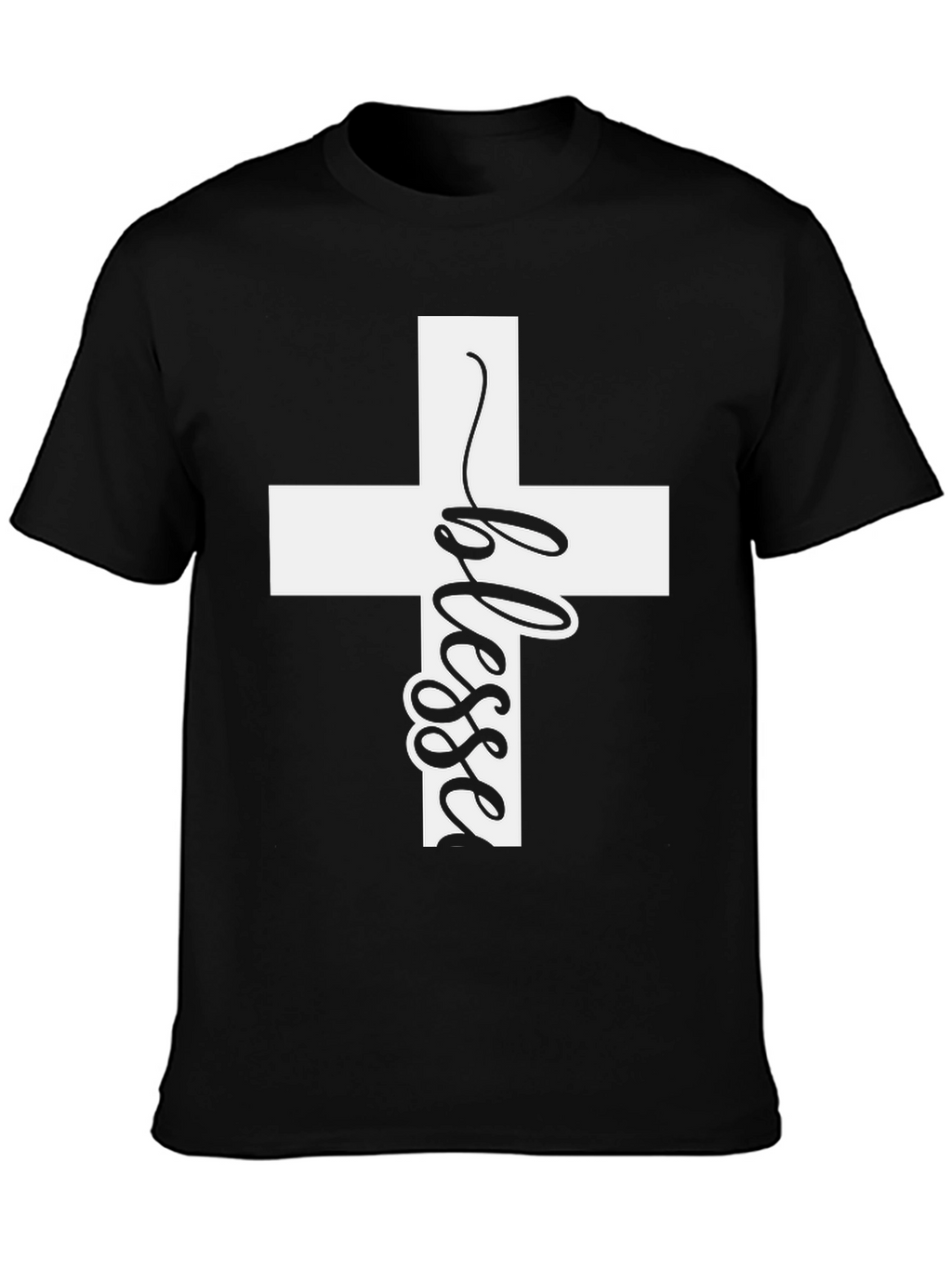 Blessed Cross Graphic T-Shirt - Christian Apparel