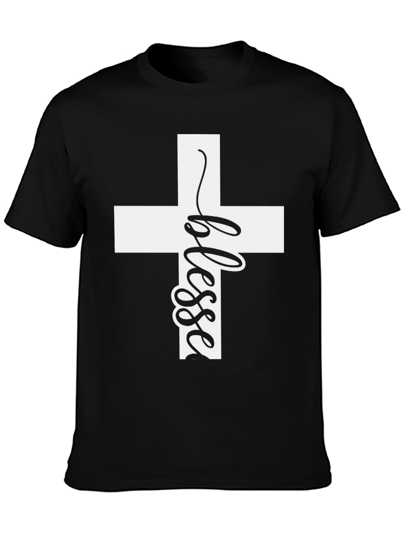 Blessed Cross Graphic T-Shirt - Christian Apparel