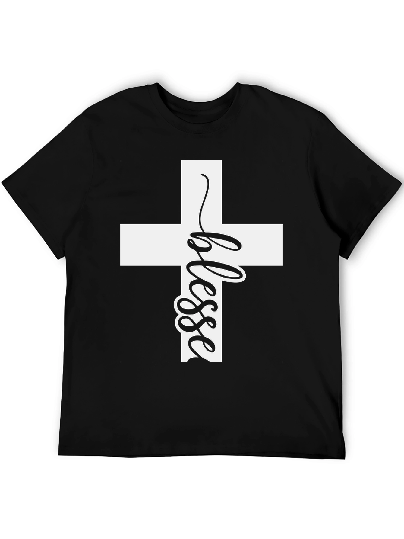 Blessed Cross Graphic T-Shirt - Christian Apparel